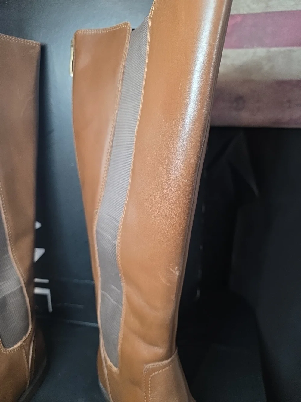 Lane Bryant Alexandria Chocolate Brown Leather Boots Size 9w Never Worn